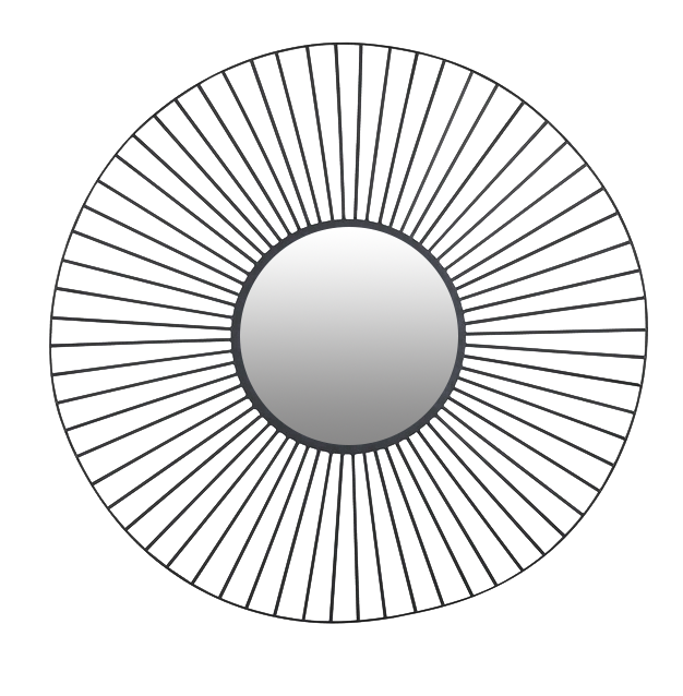 [DADMIR0020] MIROIR METAL ROND FILAIRE Ø60CM
