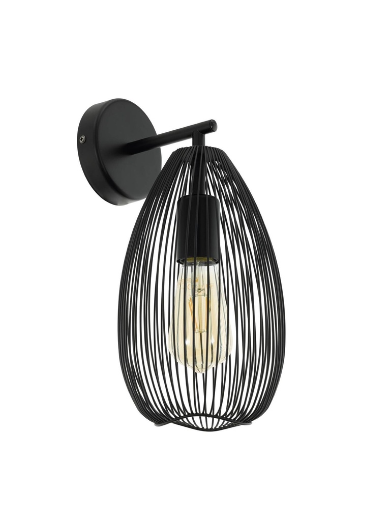 [EGLO49143] LAMPE DE MURALE CLEVEDON 1X60W E27 H350 NOIR