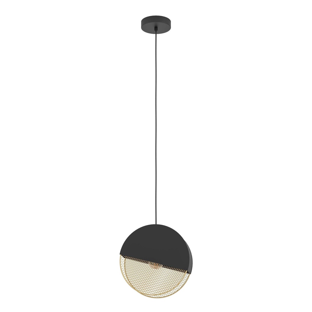 [EGLO43811] LAMPE SUSPENDUE MUMBLES 1X40W E27 H1100 D285 NOIR/OR