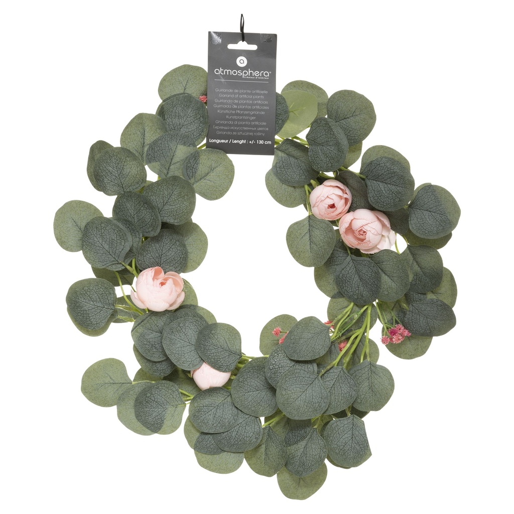 [JJA325984] GUIRLANDE EUCALYPTUS L130CM PE POLY VERT
