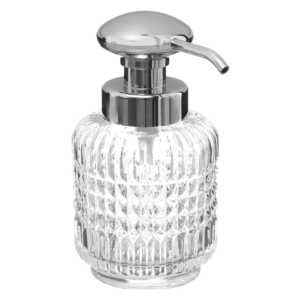 [JJA294552] DISTRIBUTEUR SAVON PRECIOUS 10.6X8.5X15.7CM VERRE TRANSPARENT