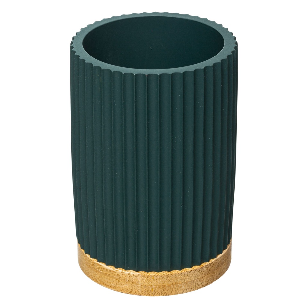 [JJA325998] POT A BROSSE A DENTS MODERN 7.2X11CM BAMBOU