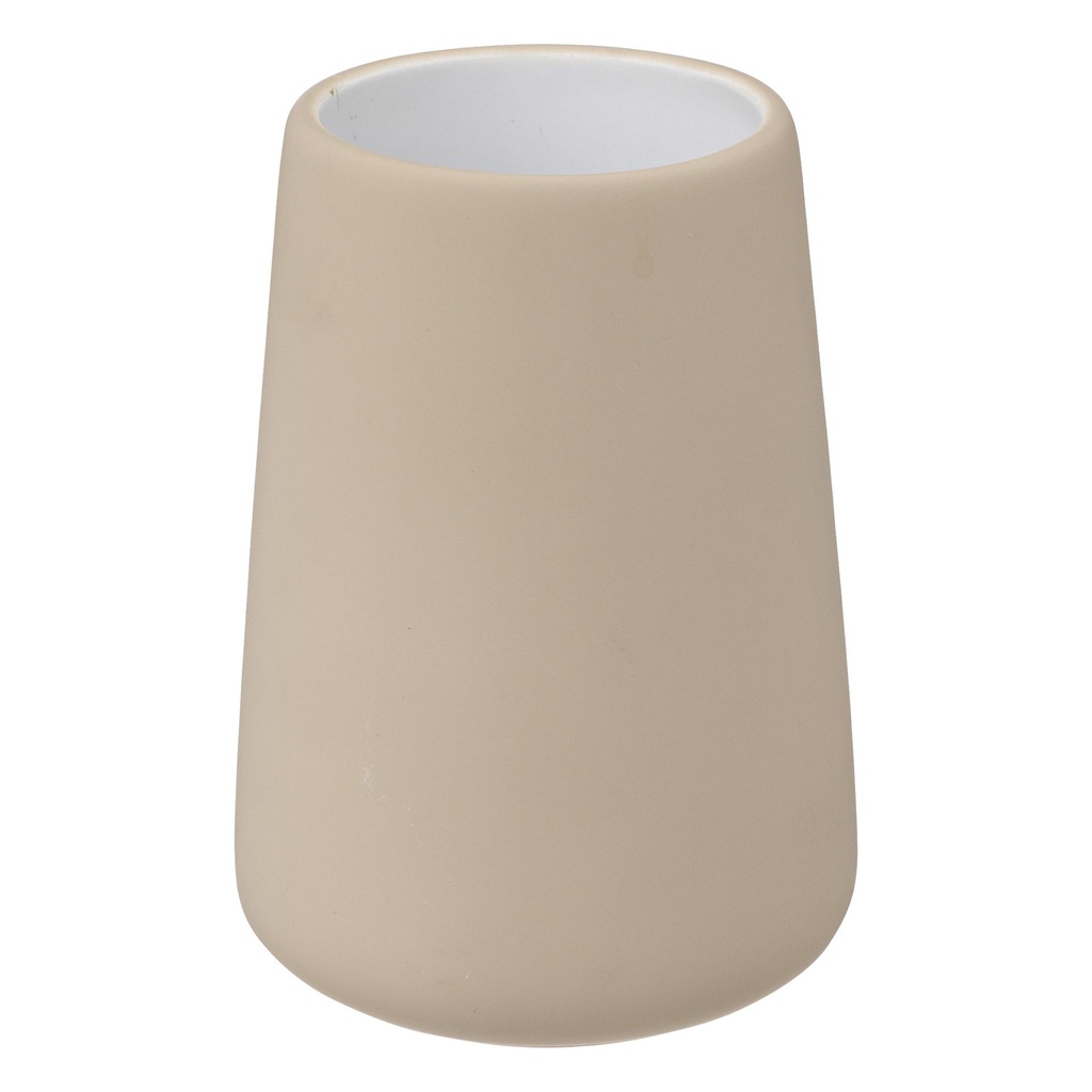 [JJA326001] GOBELET RUBBER 8.3X11.8CM BEIGE