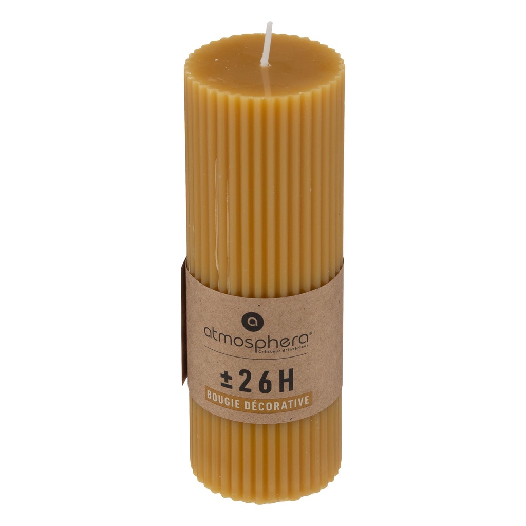 [JJA325992] BOUGIE DEMI RONDE 5XC14CM JAUNE