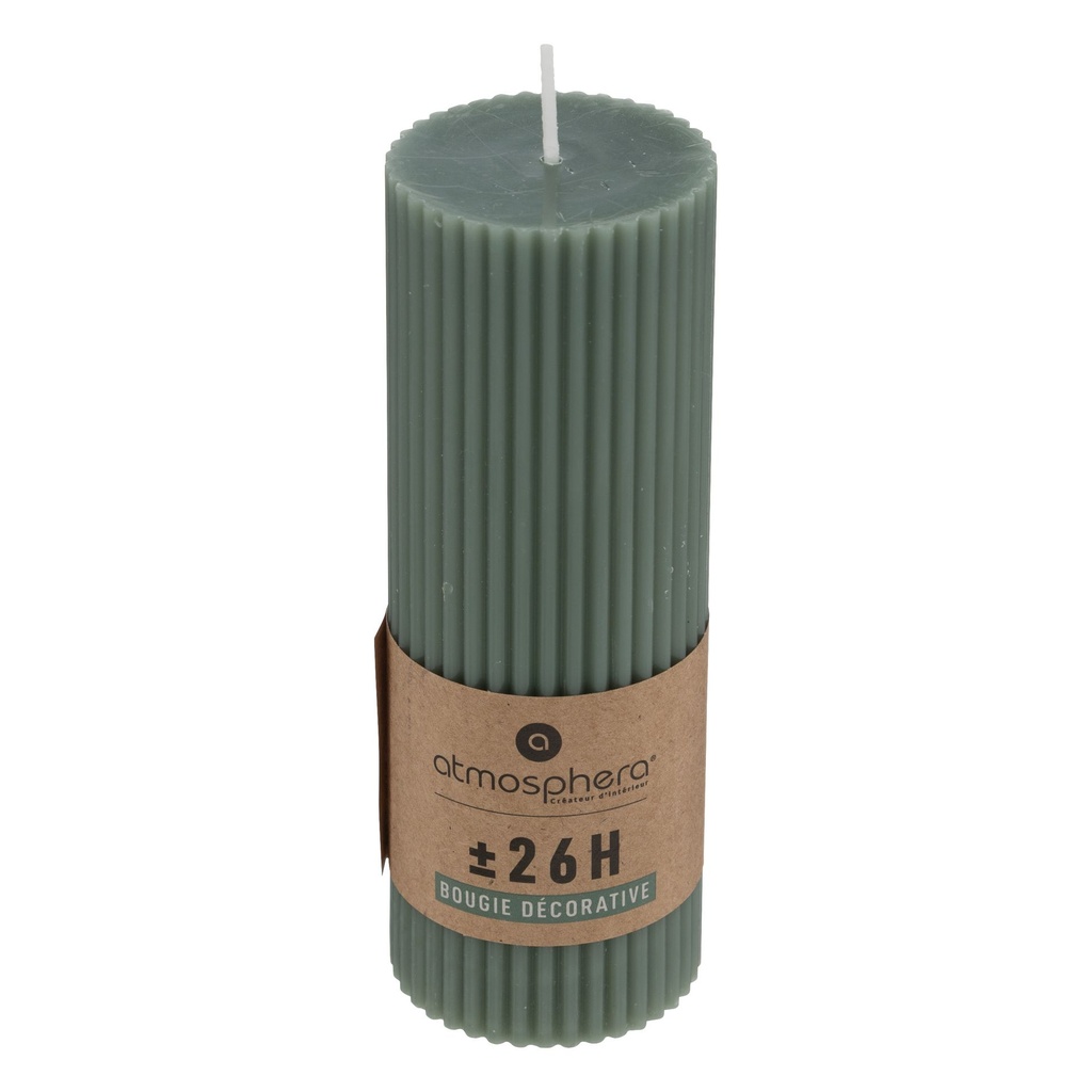 [JJA325993] BOUGIE DEMI RONDE 5XC14CM VERT CELADON