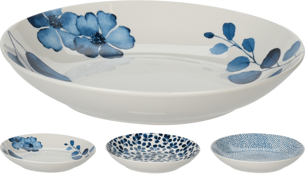 [KOOP312165] ASSIETTE PORCELAINE 20X3.5CM 3 ASSORTI