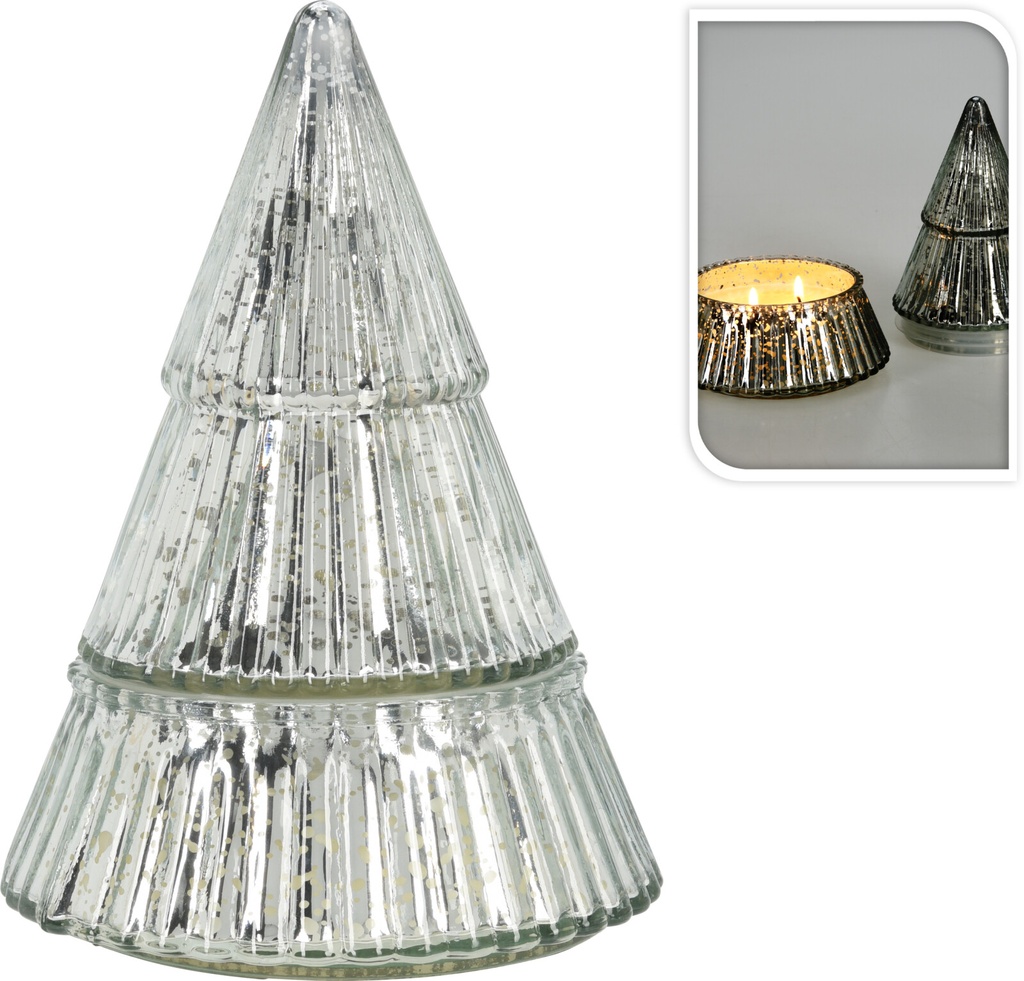 [KOOP326069] BOUGIE PARFUMEE DANS VERRE NOEL 17CM