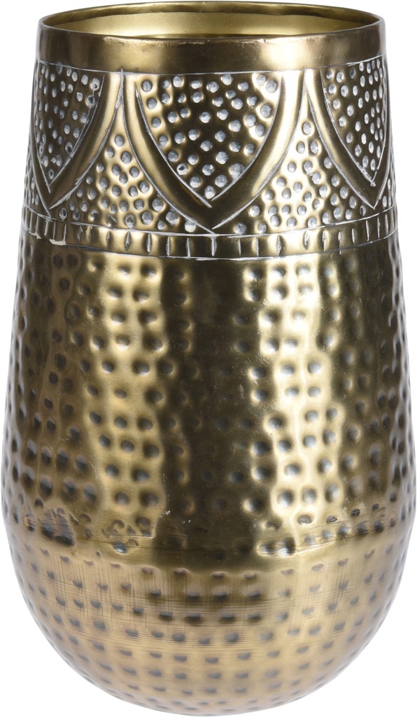 [KOOP270131] VASE DECORATIVE 19X19X30CM EN METAL DORE