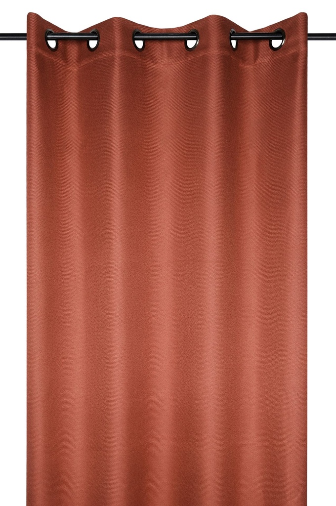[STOFR68937005] RIDEAU OCCULTANT COPENHAGUE 140X260 TERRACOTTA - 100%PE
