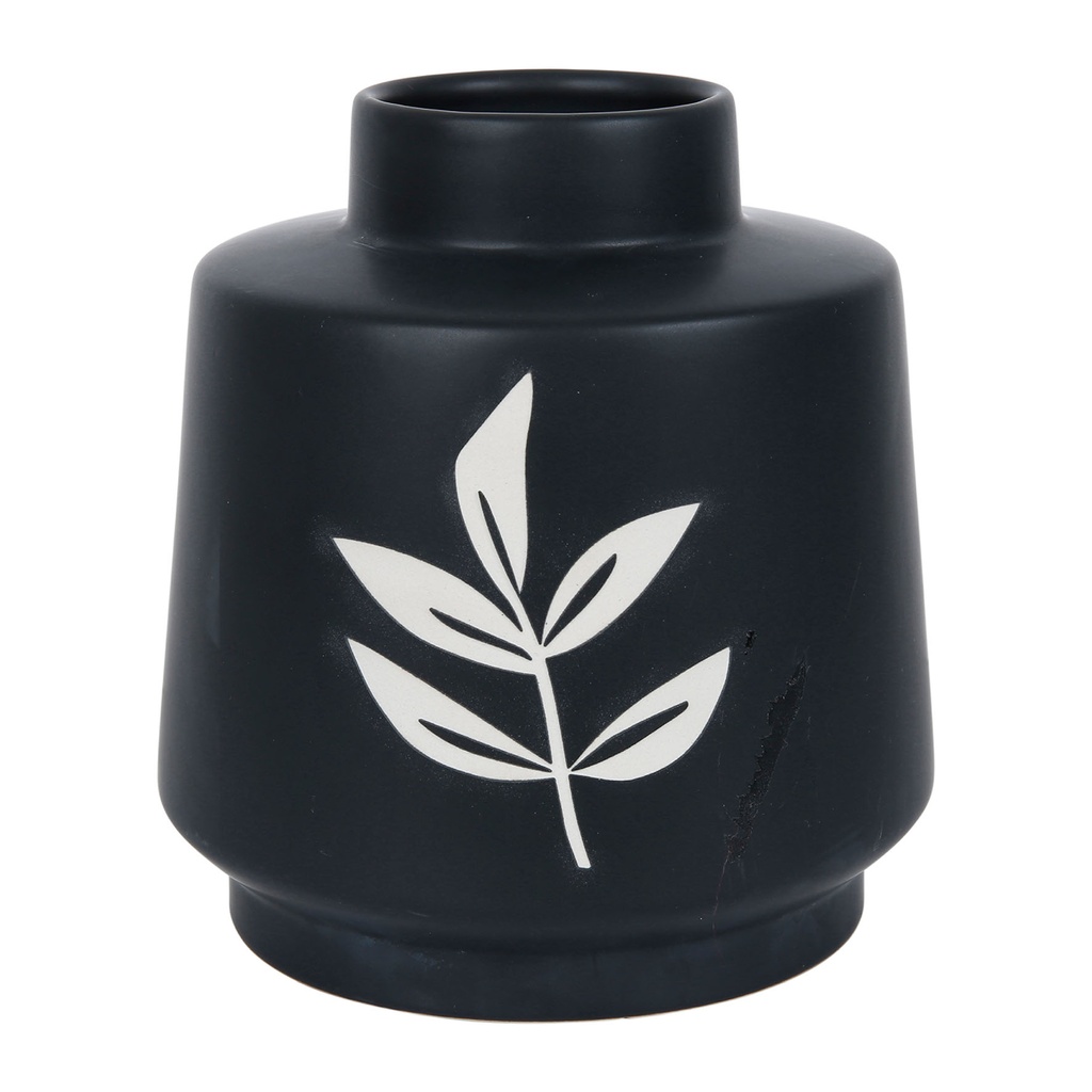 [SEMA75327] VASE SOLOR JNE+NOIR D16.5XH18