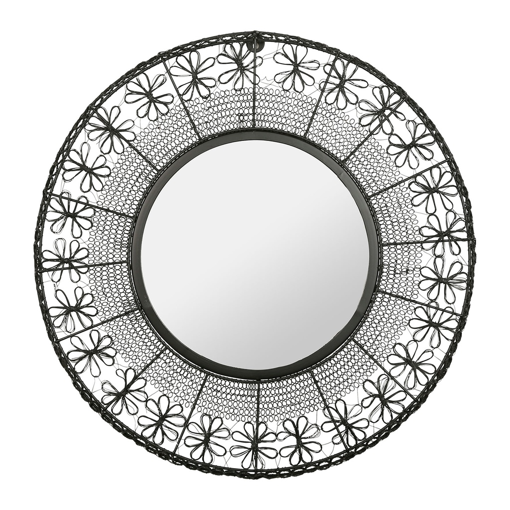 [SEMA75415] MIROIR KALYPSO NOIR D63CM FER