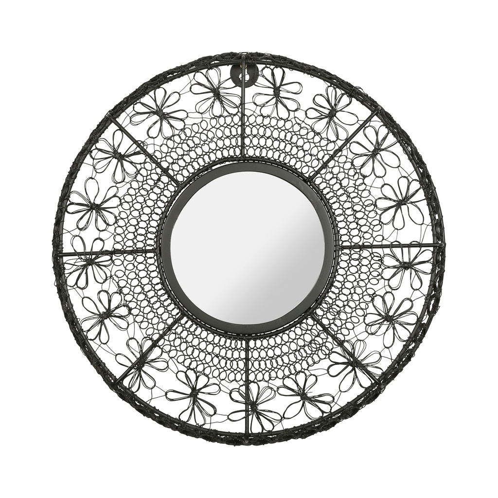 [SEMA75416] MIROIR KALYPSO NOIR D35CM FER