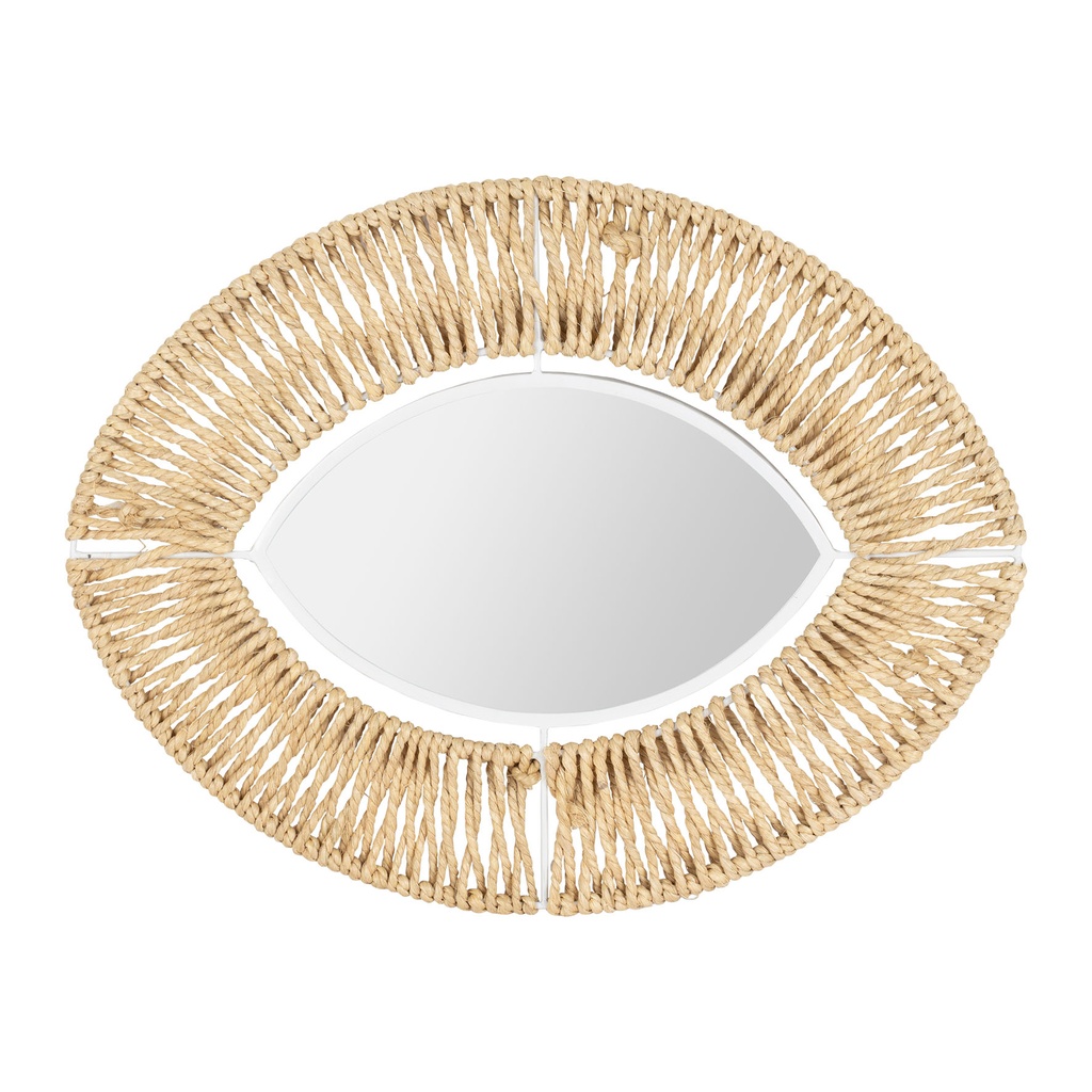 [SEMA75034] MIROIR ORO NAT 42X32 FER+JUTE
