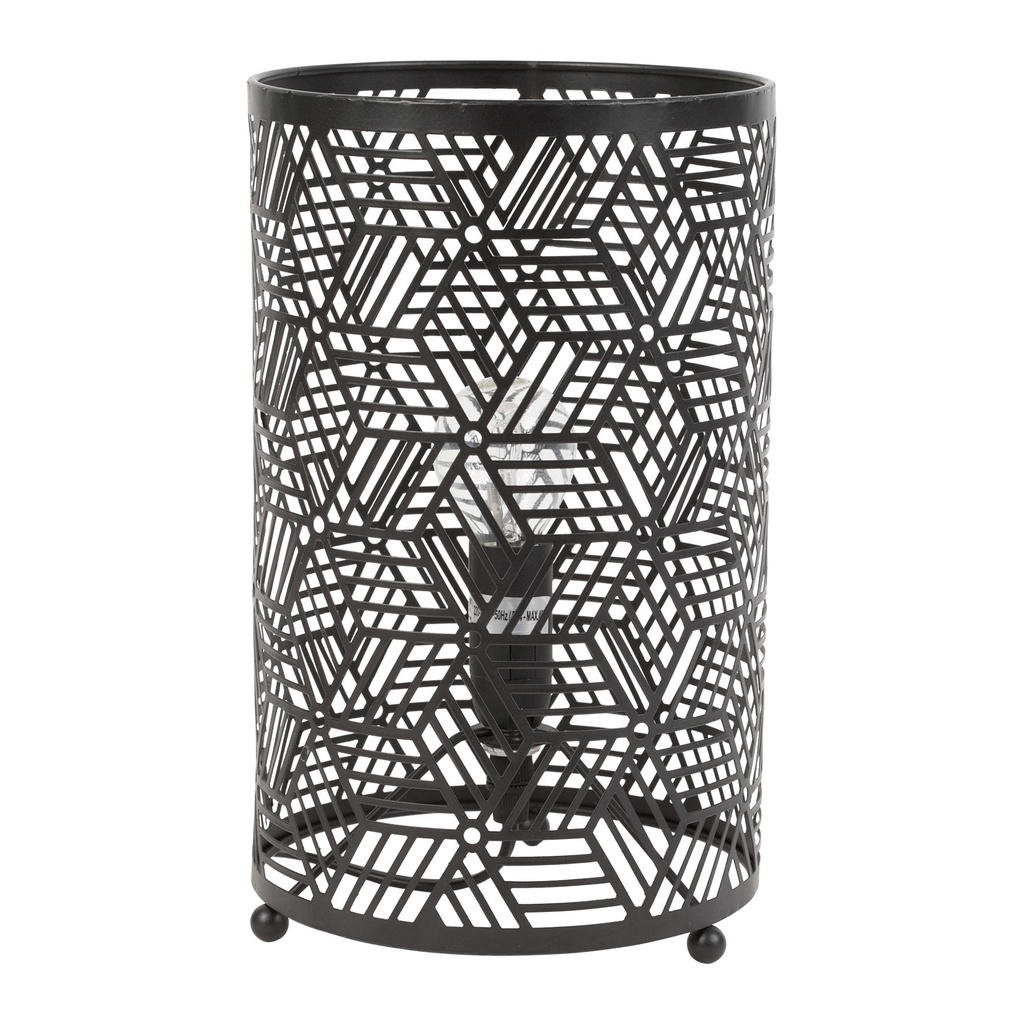[SEMA73038] LAMPE CYL LOSANGES NOIR D16X26