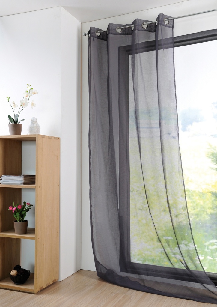 [STOFR61697006VL] VOILAGE MONNA 135X260
ANTHRACITE - 100% PE