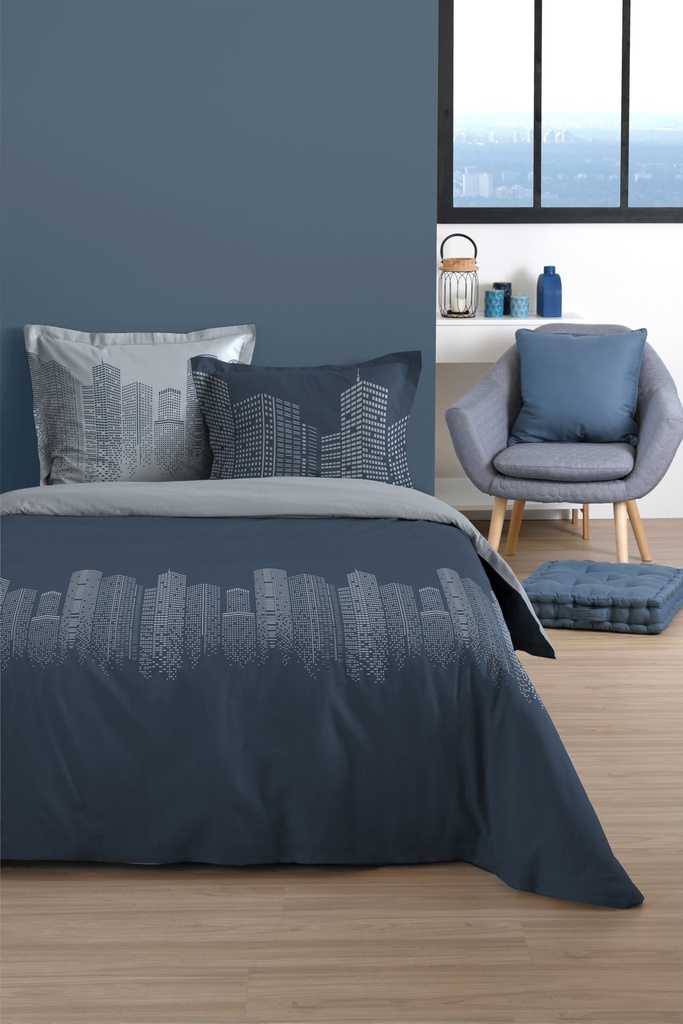 [STOFHP3C140001] PARRURE DE LIT IMMEUBLES HC 240X220+2T63X63
100%COTON