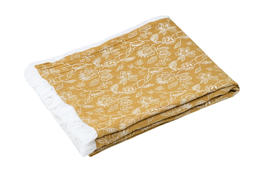 [STOFP2C732001] PLAID SUNDA 125X150
MOUTARDE 100%COTON