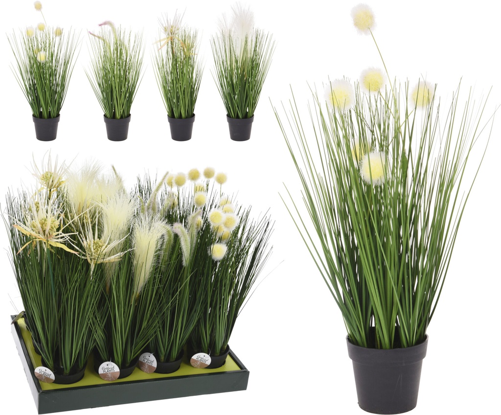 [KOOP254500] PLANTE ARTIFICIELLE EN POT 46CM 4ASS