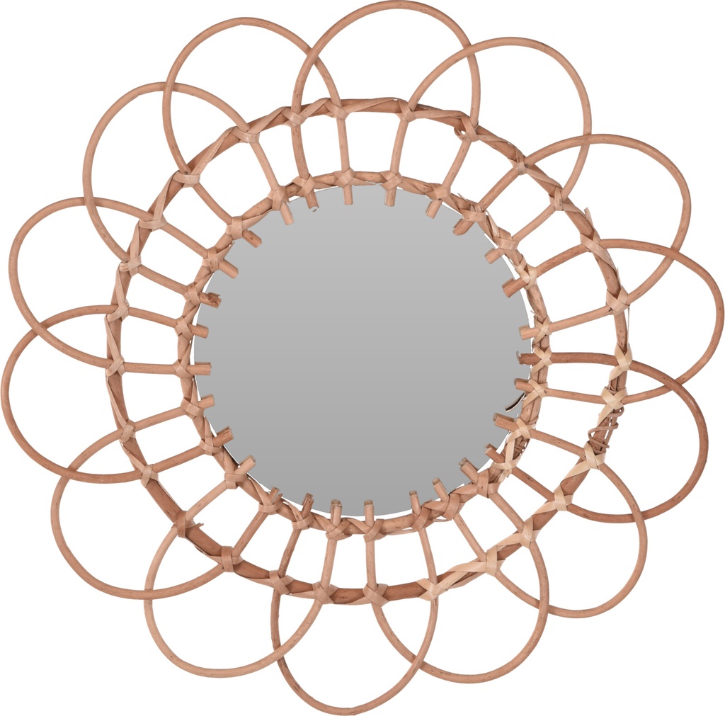 [KOOP261857] MIROIR FLEUR ROND 49 CM