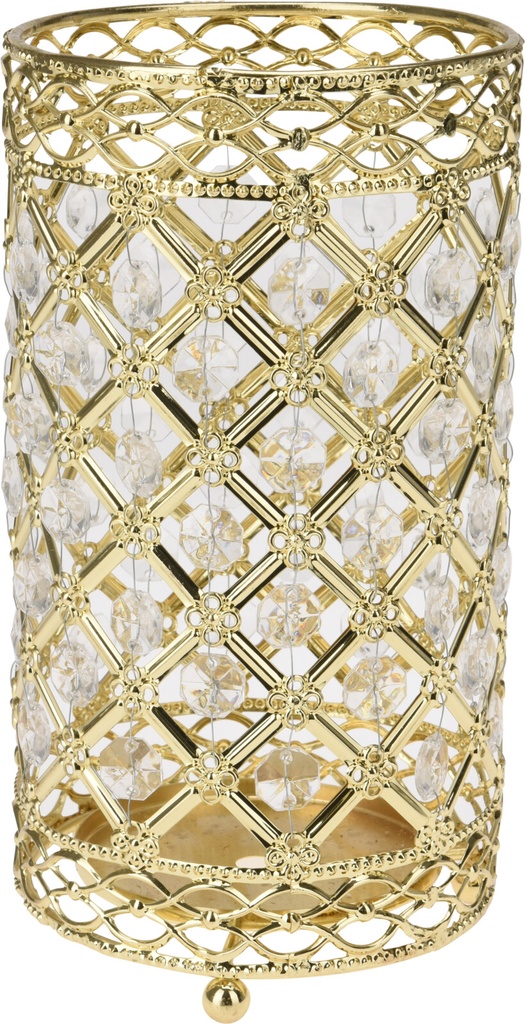 [KOOP335980] LANTERNE METAL 11X11X20CM DOREE