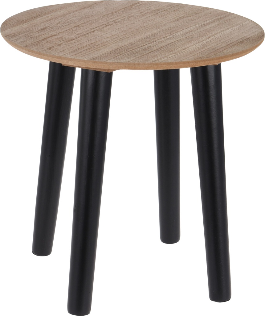 [KOOP318340] TABLE D'APPOINT Ø30X30CM MARRON/NOIR