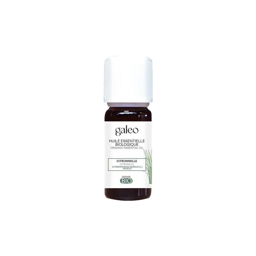 [GALEOBIO20612] HUILE ESSENTIELLE BIOLOGIQUE 10 ML CITRONNELLE