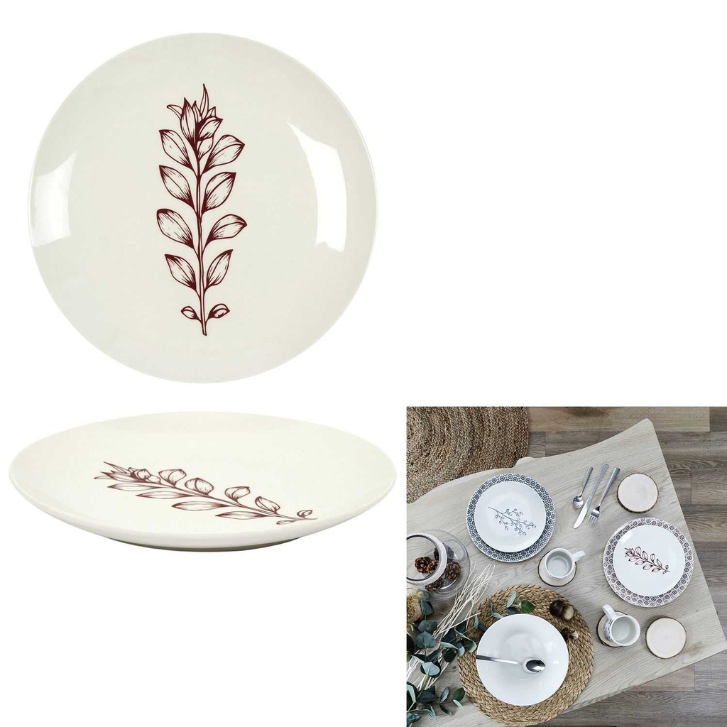 [CMP335956] ASSIETTE COTTAGE PORCELAINE 20CM ROUGE