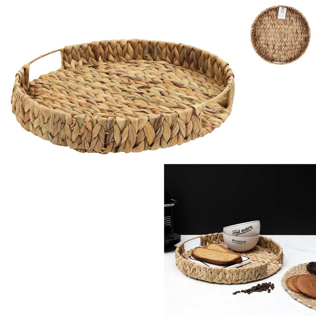 [CMP331022] PLATEAU D40CM TRESSAGE NATUREL