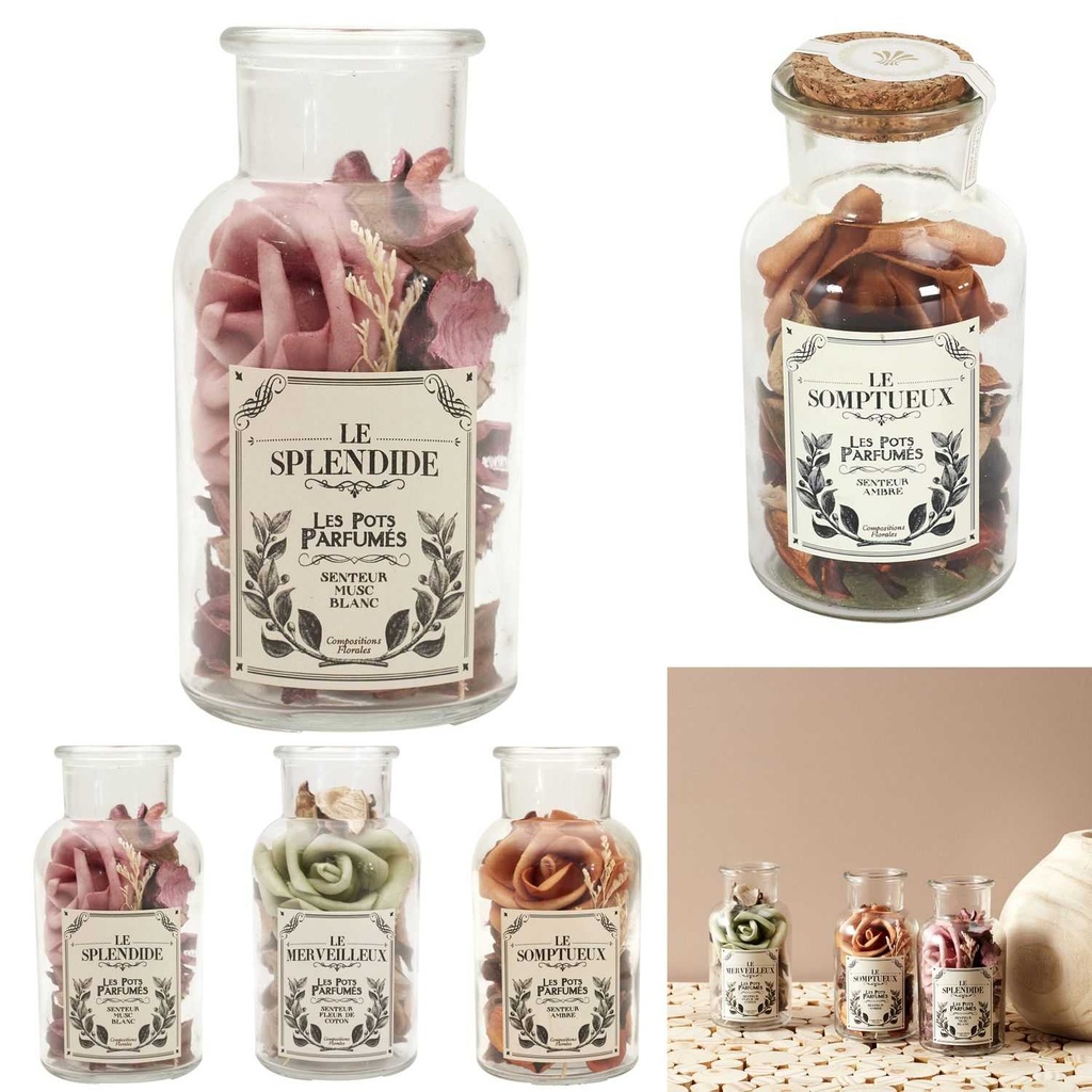 [CMP336208] POT POURRI PARFUME BOCAL DECO H12.5CM