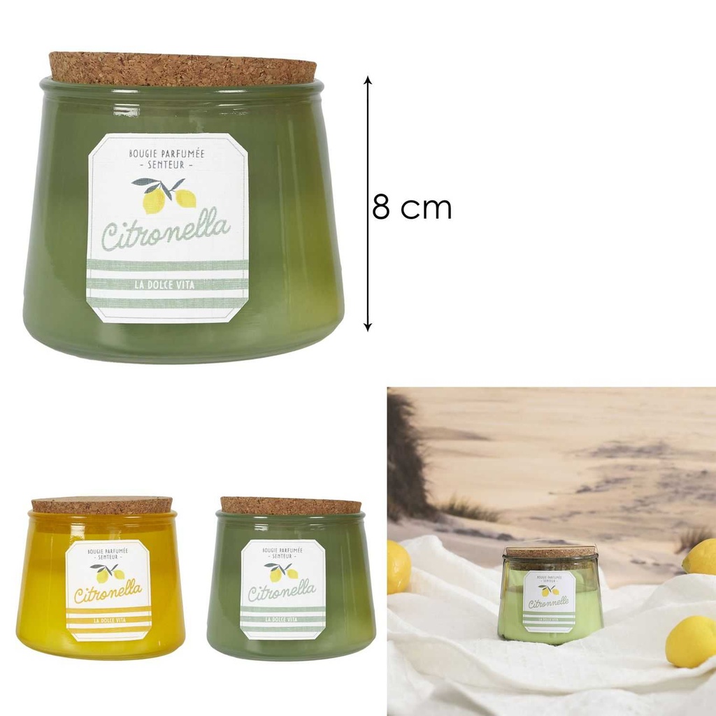 [CMP336209] BOUGIE CITRONNELLE POT BAIN DE SOLEIL H8CM
