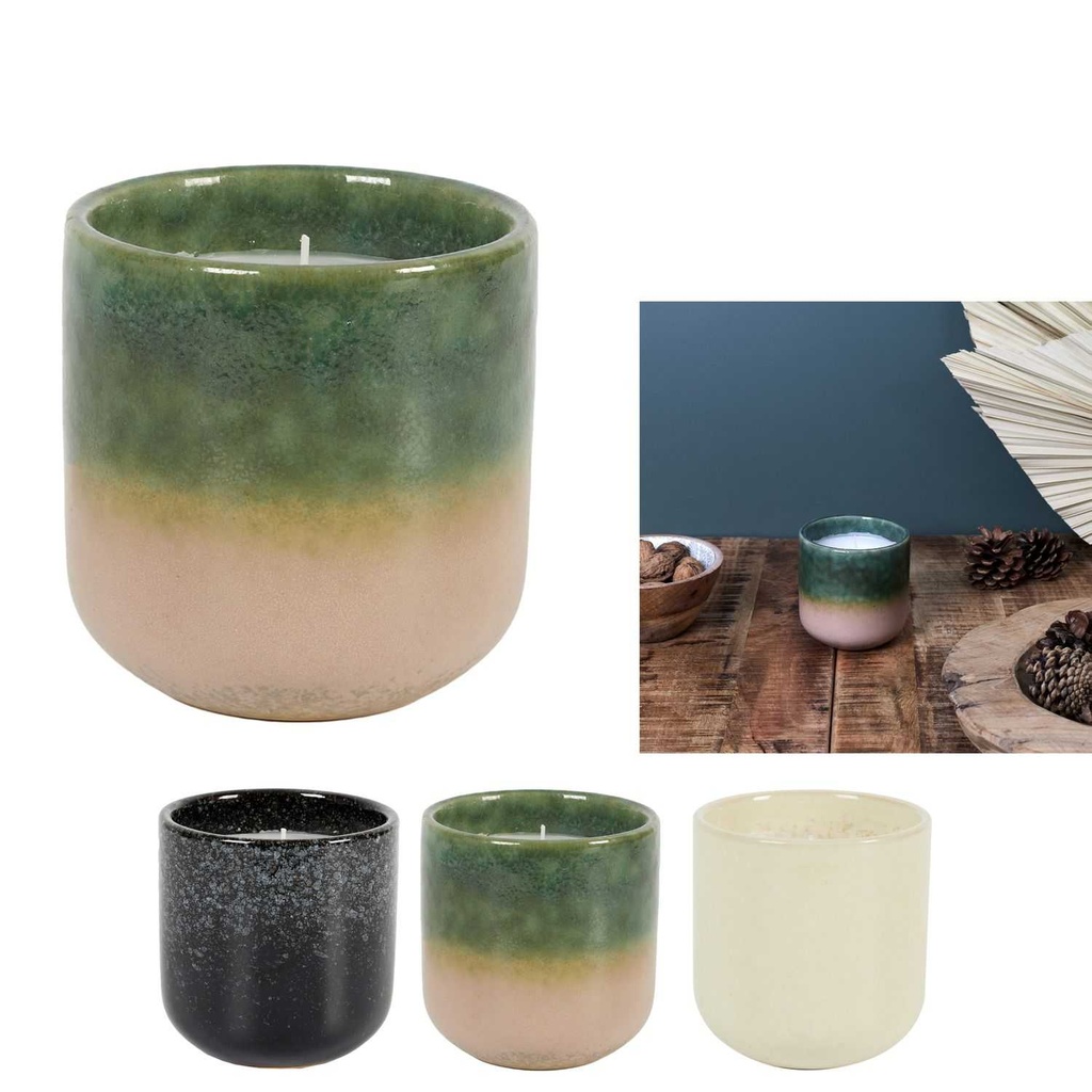 [CMP336211] BOUGIE PARFUMEE CERAMIQUE GLAZE H9CM