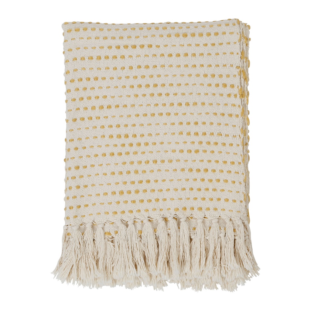 [SEMA75757] PLAID COURBA JAUNE 170X130CM