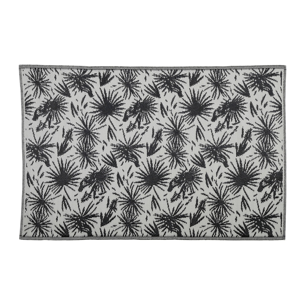 [SEMA76826] TAPIS PALMEA NOIR+ECRU 180X120