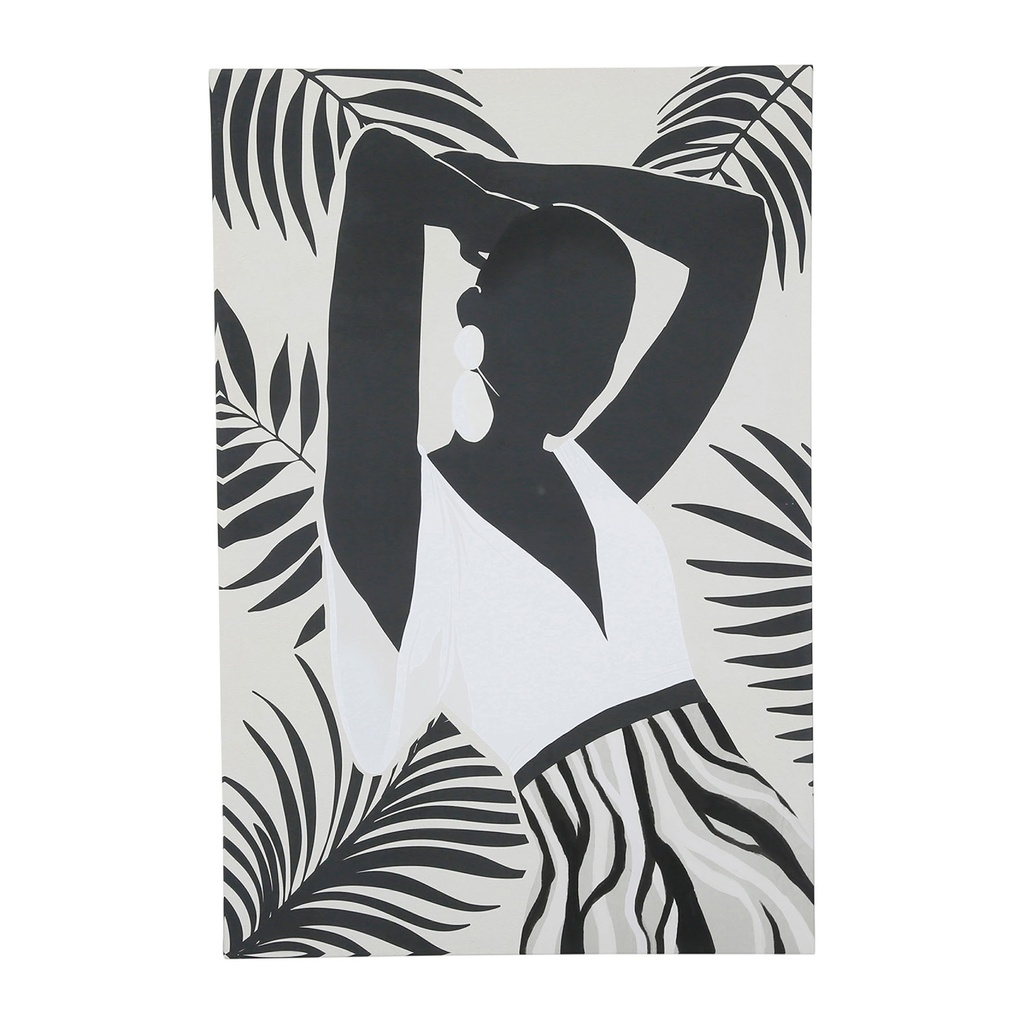 [SEMA76379] TABLEAU FEMME NOIR 60X90 TOILE