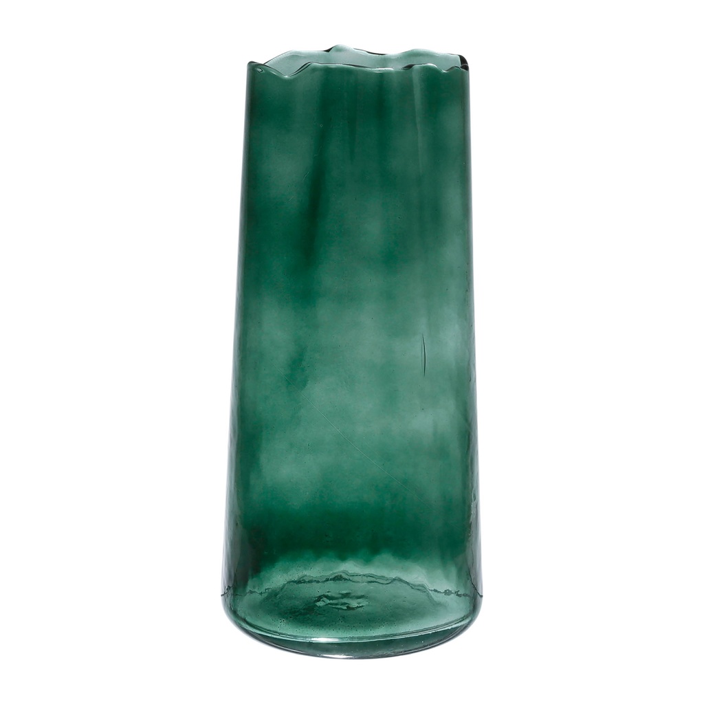 [SEMA76312] VASE BRONZE VERT D15XH33 VERRE