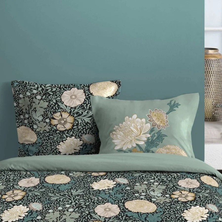 [STOFHP4D320001] PARRURE DE LIT ALPHONS BLEU HC 260X240+2T63X63
100%COTON 
