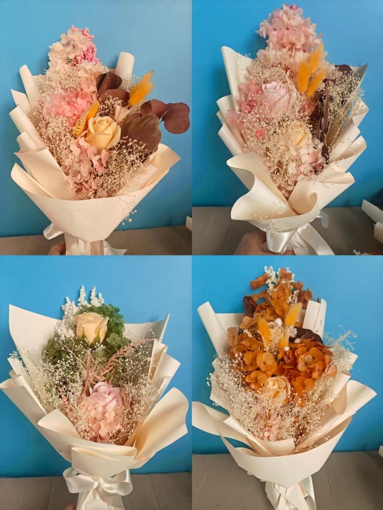 [YUXIN9518] BOUQUET DE FLEURS SECHÉES ORANGE