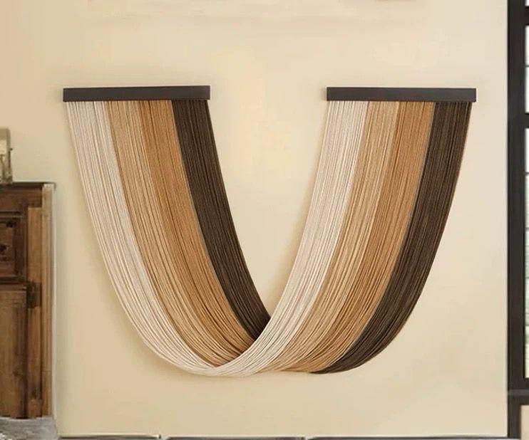 [YUXIN7839] ART MURALE MACRAMÉE MARRON 200X50CM