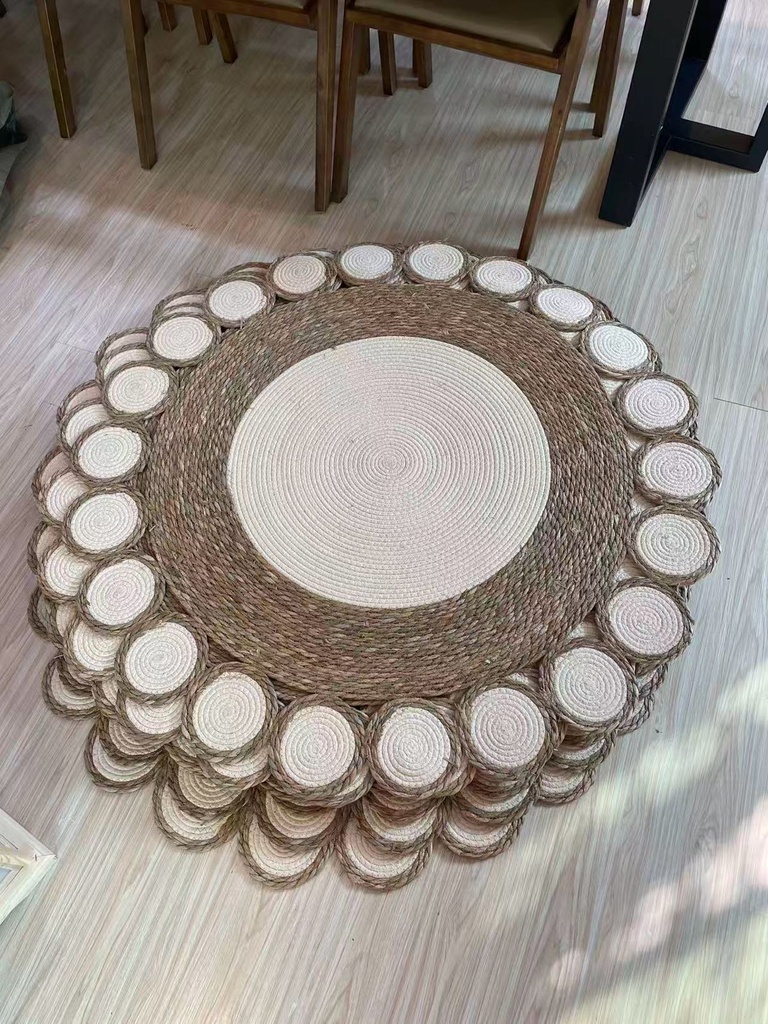 [YUXIN0179] TAPIS ROND EN JUTE D120CM